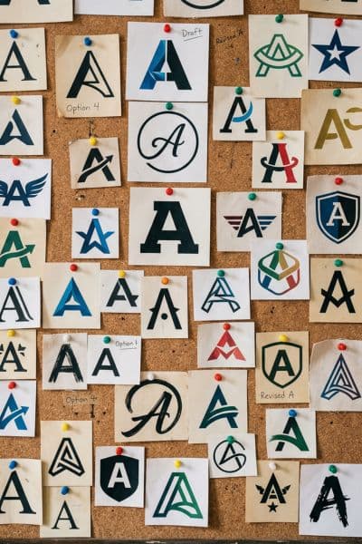 Many logo directions being explored